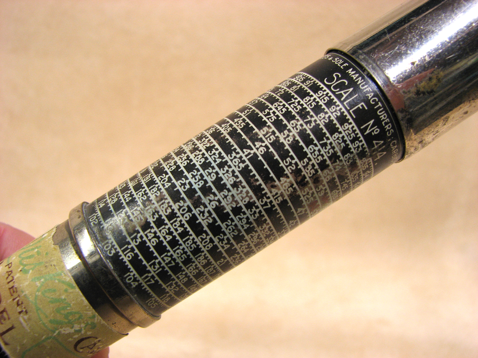 1920's Otis King Model K type A calculator with rare white on black scales